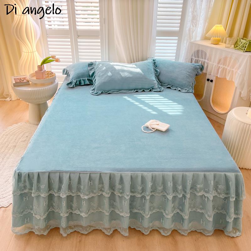 Home Fashion Textiles - Jupe de lit en velours cristal,