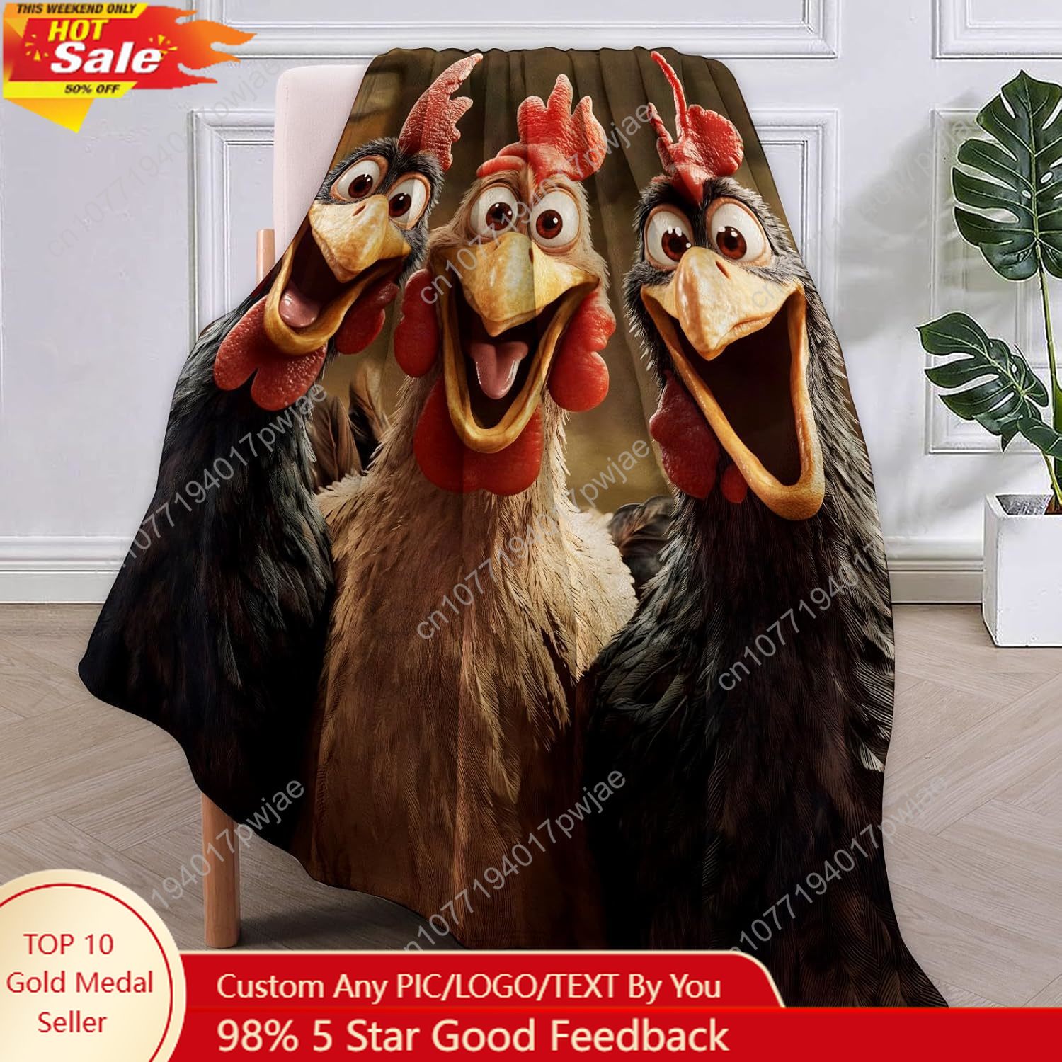 Couverture de poulets cadeaux  - Home Textiles & Furnishings avis et prix