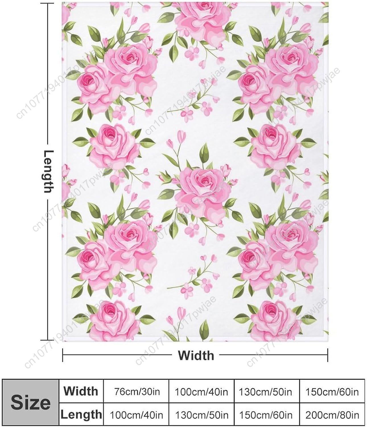 Couverture à fleurs roses, déc - Home Textiles & Furnishings avis et prix