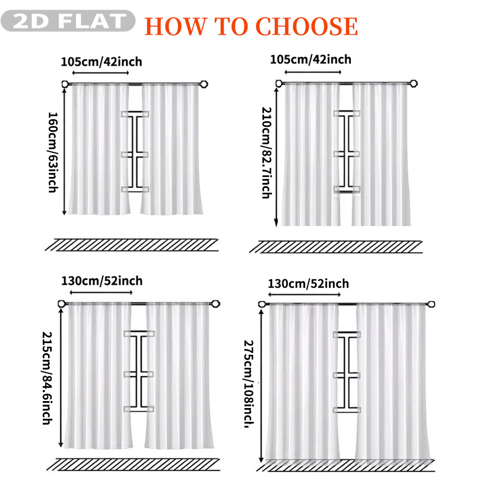Rideaux transparents plats 2D  - Home Textiles & Furnishings avis et prix