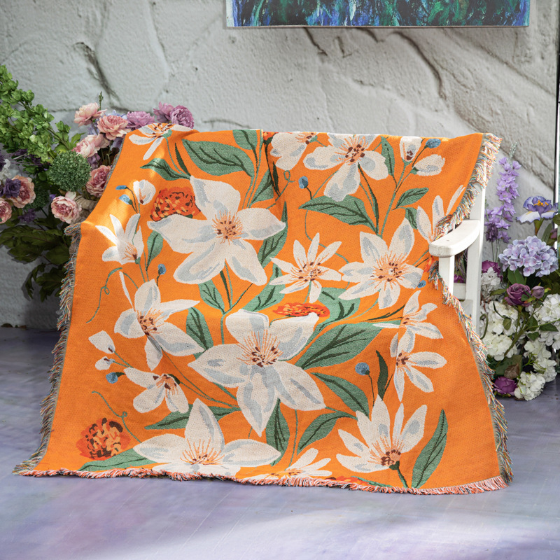 Textile City Ins Orange Flower - Home Textiles Decoris avis et prix