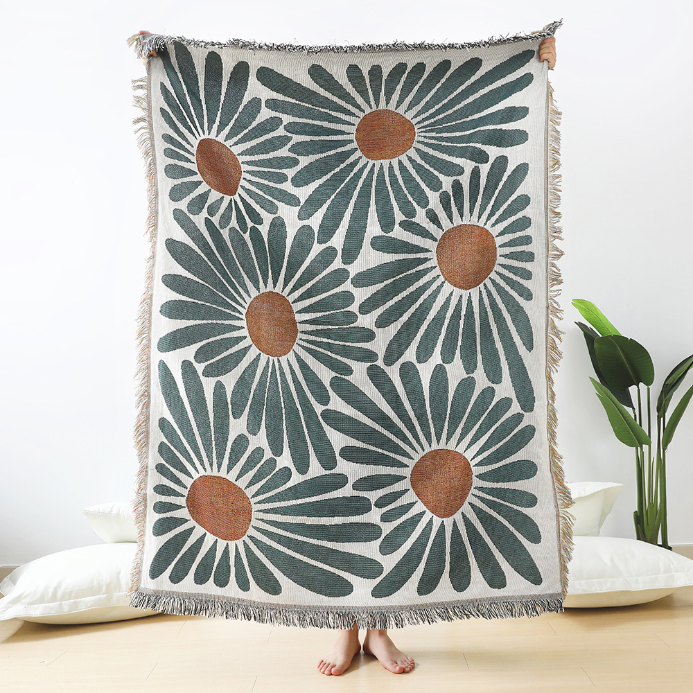 Textile City Ins Floral Throw  - Home Textiles Decoris avis et prix
