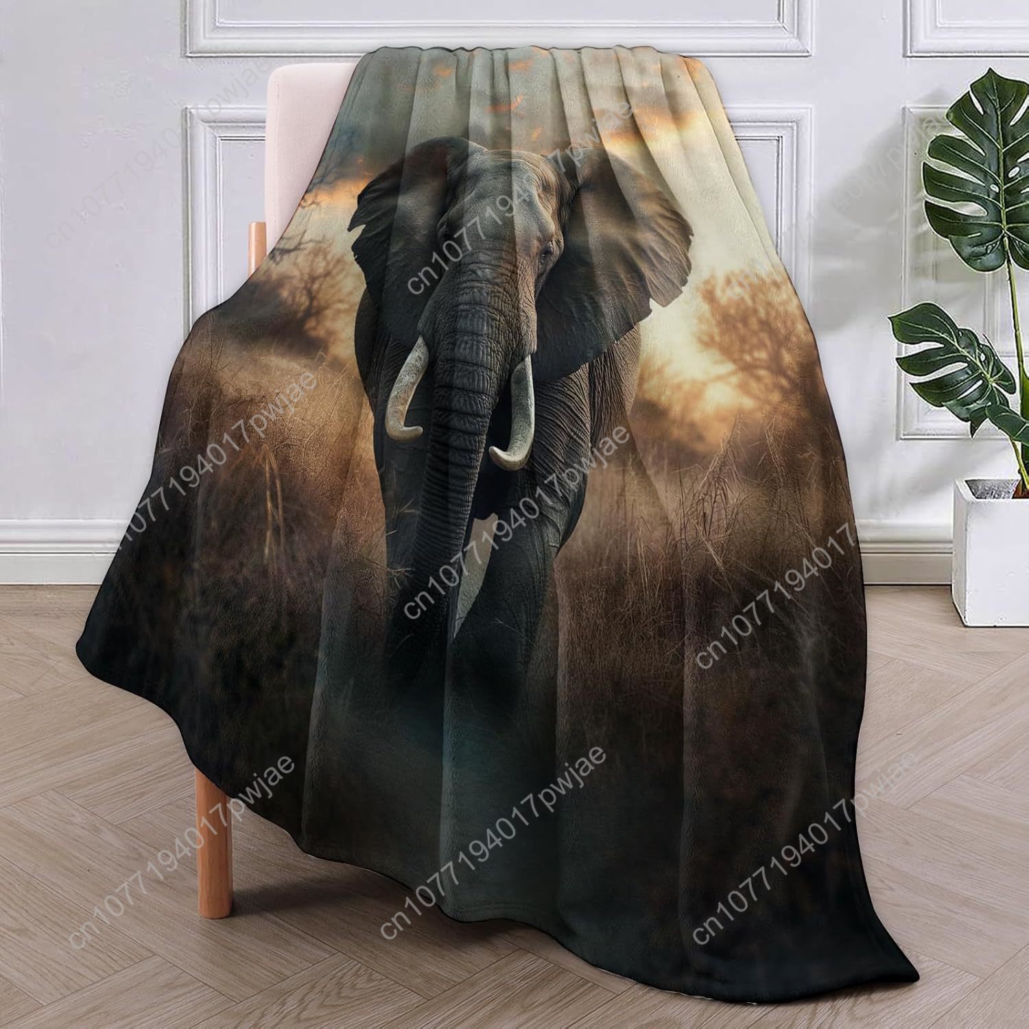 Couverture polaire d'éléphant, - Home Textiles & Furnishings avis et prix